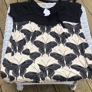 Anthropologie  Black + Ivory Deletta Tee